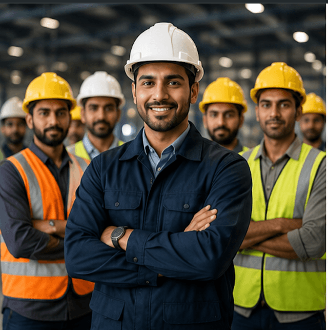 Recruitment team mobilising a workforce on site