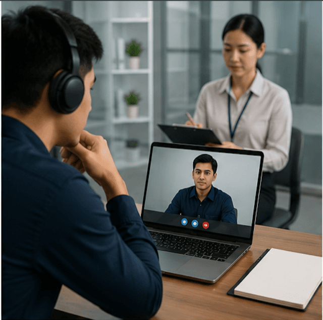Candidate trade test and video screening interview